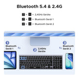 Tastatura/Mouse Ugreen Wireless Keyboard K552 (75163), Bluetooth 5.0, USB-C, Multi-device Connection, Metal Shell, 99 Keys, 500mAh, Negru