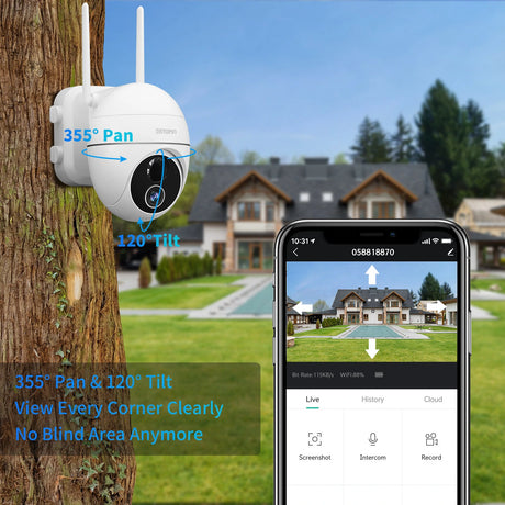 Zeetopin ZS-GX3S 1080P vezeték nélküli megfigyelőkamera, 360°-os forgatható és dönthető, 4x zoom, napelemes, 15000mAh akkumulátor, éjjellátó 20 méteres hatótávolsággal, kétirányú hangátvitel, SD/felhőalapú tárhely, IP66