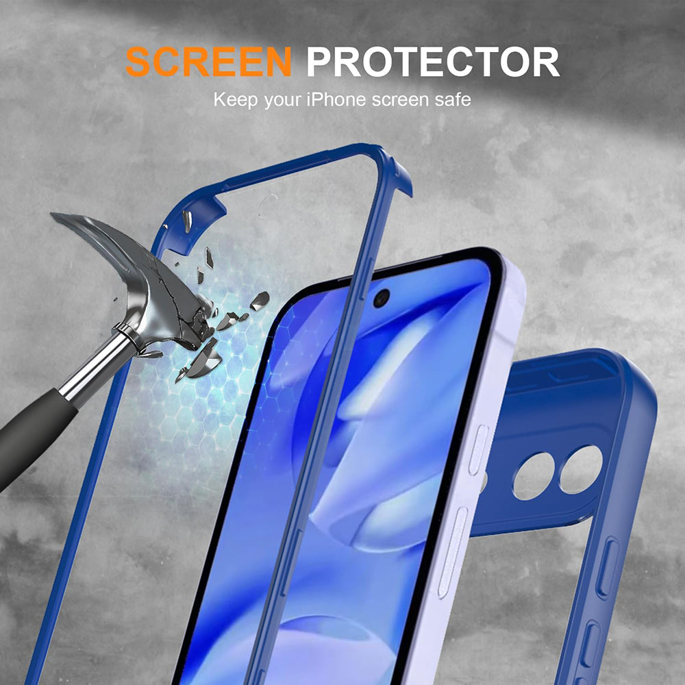 Folie de protectie Techsuit ColorVerse 360 Series + compatibil cu Google Pixel 10a, Albastru