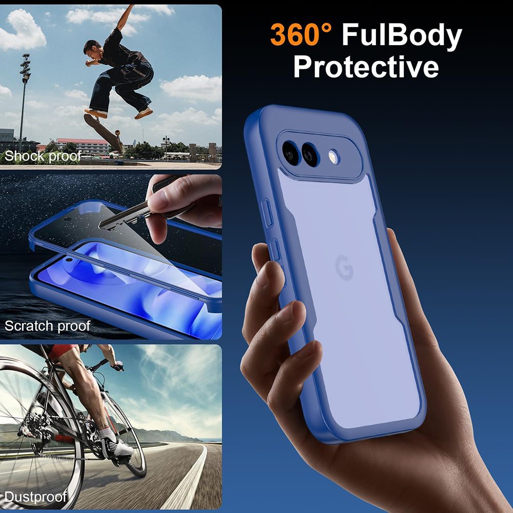 Folie de protectie Techsuit ColorVerse 360 Series + compatibil cu Google Pixel 10a, Albastru