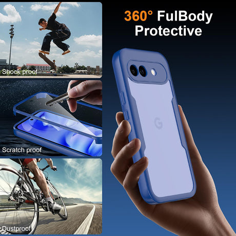 Folie de protectie Techsuit ColorVerse 360 Series + compatibil cu Google Pixel 10a, Albastru