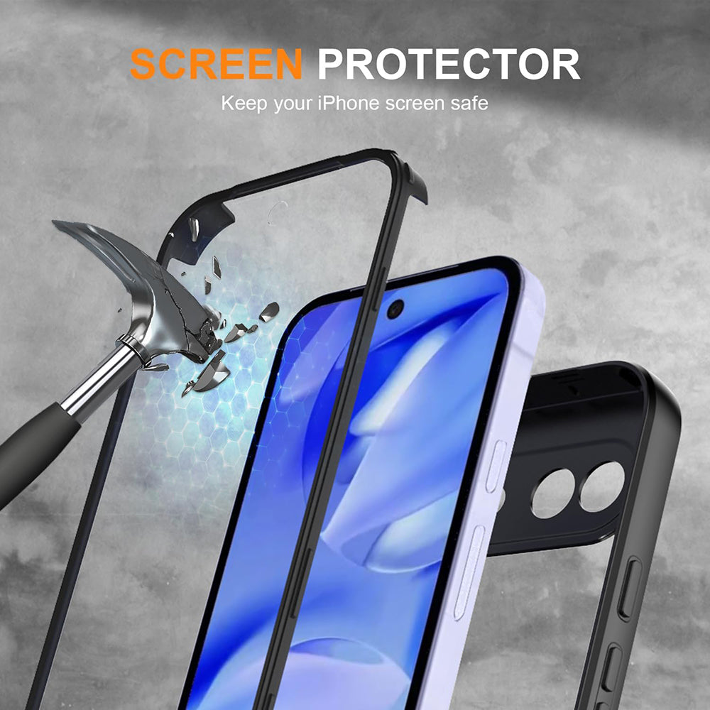 Folie de protectie Techsuit ColorVerse 360 Series + compatibil cu Google Pixel 10a, Negru