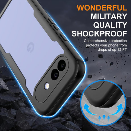Folie de protectie Techsuit ColorVerse 360 Series + compatibil cu Google Pixel 10a, Negru