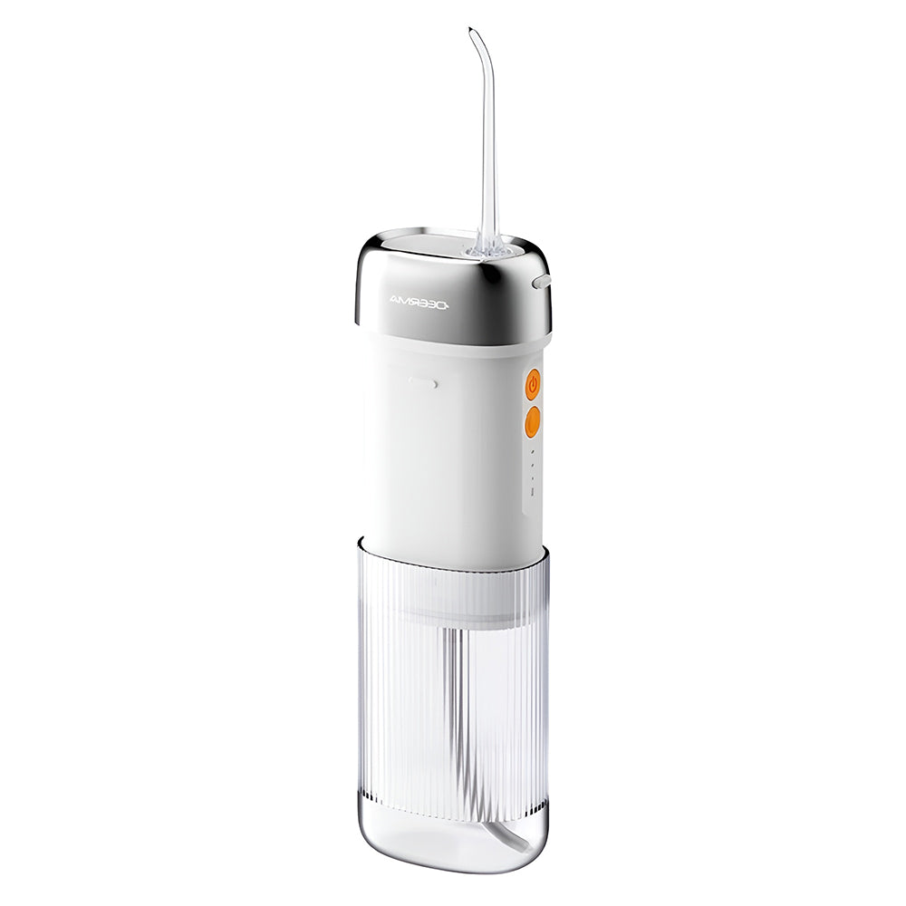Deerma Water Flosser (CY01), Portable, 4x Intensity Levels, Detachable Tank, High-Energy Pulses, 8W, USB-C, IPX7, Alb