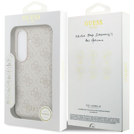 Husa de protectie Guess Hardcase 4G Classic Logo Charm (GUHMS26SGF4GPI) compatibil cu Samsung Galaxy S26, Roz