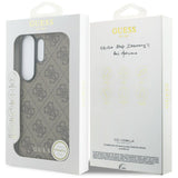 Husa de protectie Guess Hardcase 4G Classic Logo Charm (GUHMS26LGF4GBR) compatibil cu Samsung Galaxy S26 Ultra, Maro