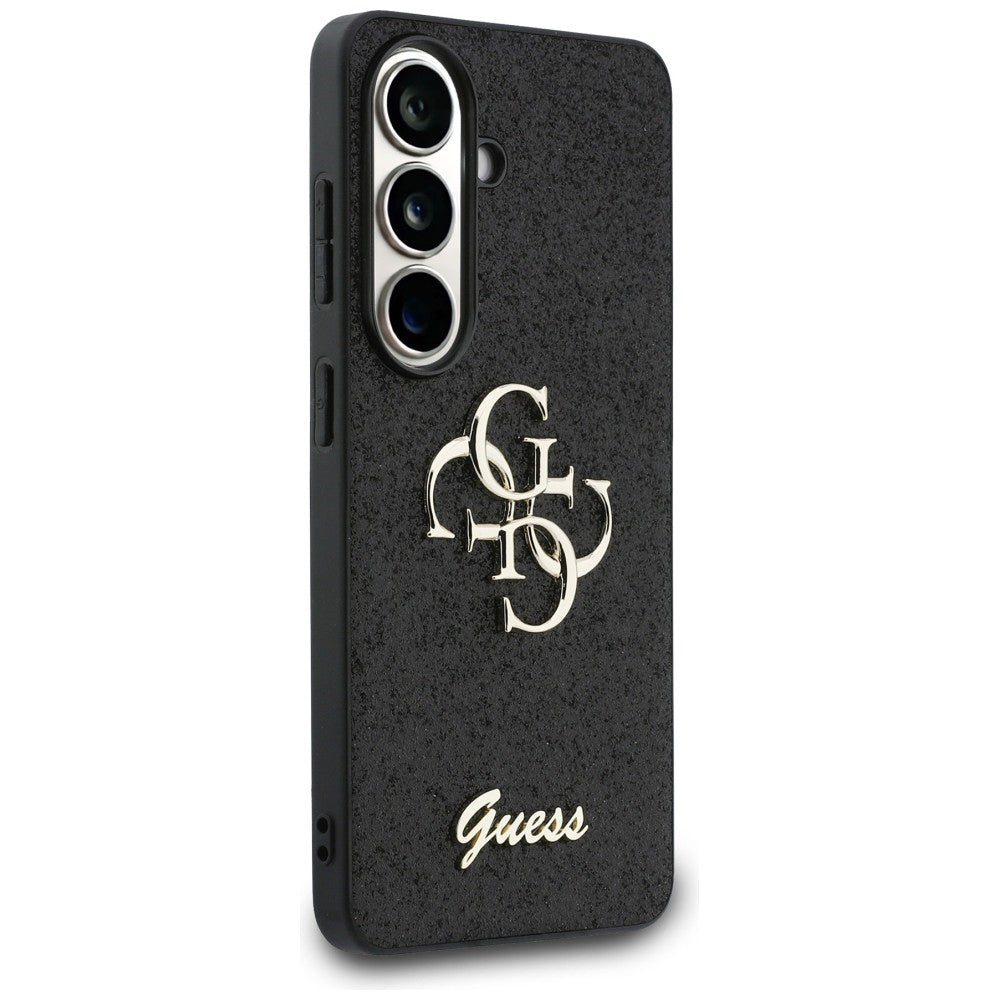 Husa de protectie Guess Fixed Glitter Big 4G Metal Logo (GUHCS26SHG4SGK) compatibil cu Samsung Galaxy S26, Negru