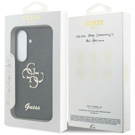 Husa de protectie Guess Fixed Glitter Big 4G Metal Logo (GUHCS26SHG4SGK) compatibil cu Samsung Galaxy S26, Negru