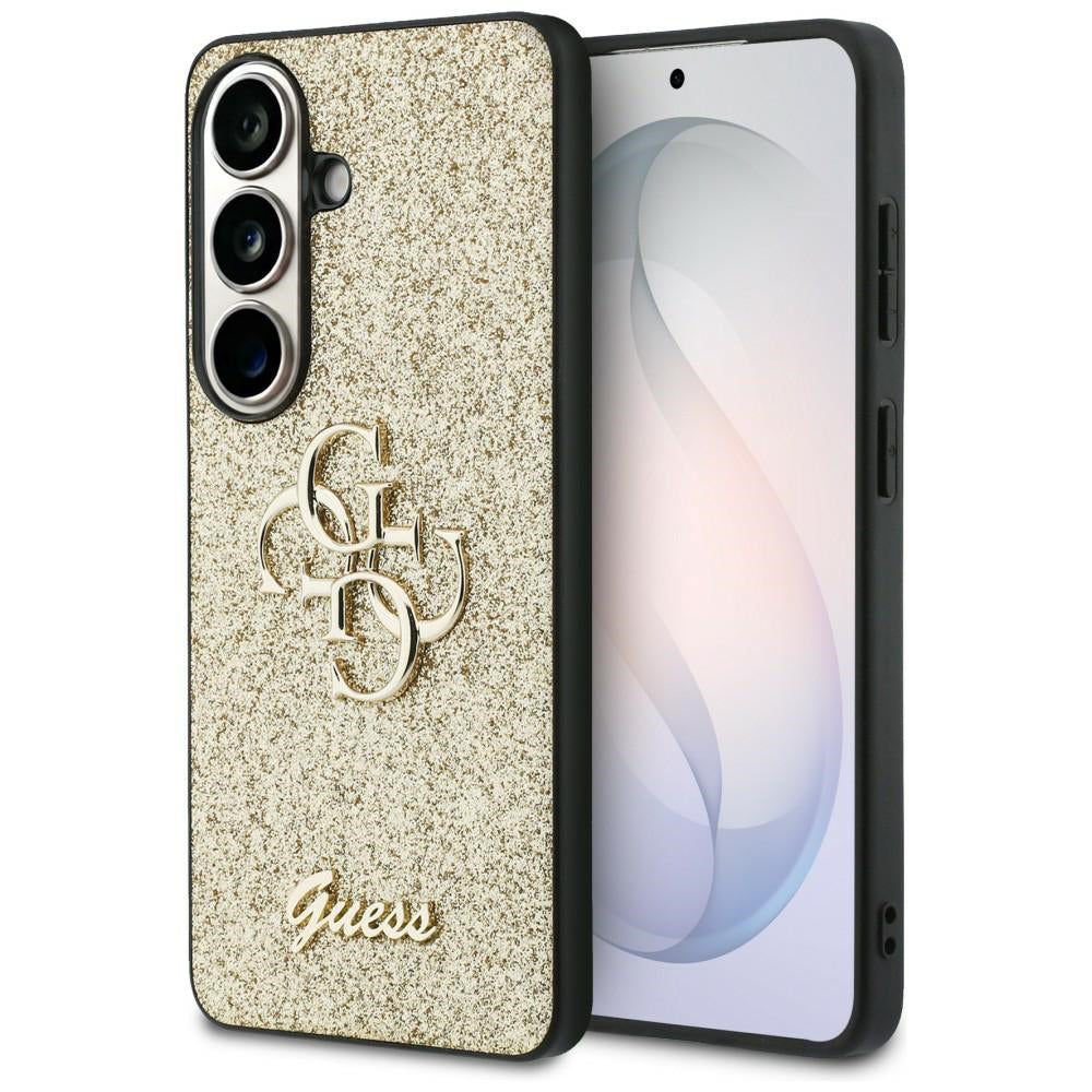 Husa de protectie Guess Fixed Glitter Big 4G Metal Logo (GUHCS26SHG4SGD) compatibil cu Samsung Galaxy S26, Auriu