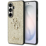 Husa de protectie Guess Fixed Glitter Big 4G Metal Logo (GUHCS26SHG4SGD) compatibil cu Samsung Galaxy S26, Auriu
