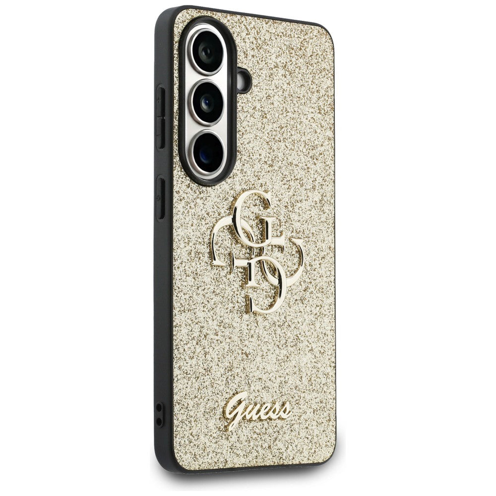 Husa de protectie Guess Fixed Glitter Big 4G Metal Logo (GUHCS26SHG4SGD) compatibil cu Samsung Galaxy S26, Auriu
