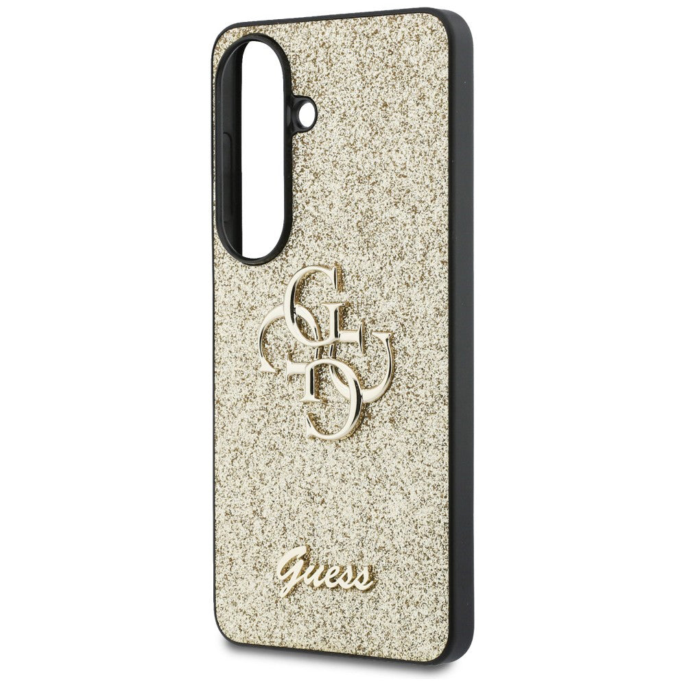 Husa de protectie Guess Fixed Glitter Big 4G Metal Logo (GUHCS26SHG4SGD) compatibil cu Samsung Galaxy S26, Auriu