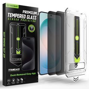 Folie de protectie Techsuit TitanGlass CrystalHD (set de 2) compatibil cu Samsung Galaxy S26 Plus, Privacy