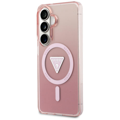 Husa de protectie Guess IML Gradient Triangle MagSafe (GUHMS26SHGTMLCGP) compatibil cu Samsung Galaxy S26, Roz