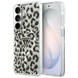Husa de protectie Guess IML Leopard Print Triangle MagSafe (GUHMS26SHLEGTGLK) compatibil cu Samsung Galaxy S26, Negru