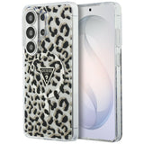 Husa de protectie Guess IML Leopard Print Triangle MagSafe (GUHMS26LHLEGTGLK) compatibil cu Samsung Galaxy S26 Ultra, Negru