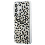 Husa de protectie Guess IML Leopard Print Triangle MagSafe (GUHMS26LHLEGTGLK) compatibil cu Samsung Galaxy S26 Ultra, Negru