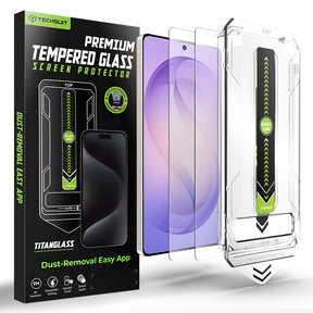 Folie de protectie Techsuit TitanGlass CrystalHD (set de 2) compatibil cu Samsung Galaxy S26 Ultra, Transparent