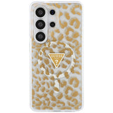 Husa de protectie Guess IML Leopard Print Triangle MagSafe (GUHMS26LHLEGTGLW) compatibil cu Samsung Galaxy S26 Ultra, Maro