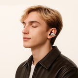 Casti Acefast Aceclip Pro (FA006), OWS Stereo, BT 5.4, Dual-mic Noise Cancelling, 400mAh, IP55, Type-C, Auriu