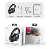 Casti Yesido Wireless (EP07), with Bluetooth V5.3, Hybrid Noise Cancelling, ENC, 500mAh, Negru