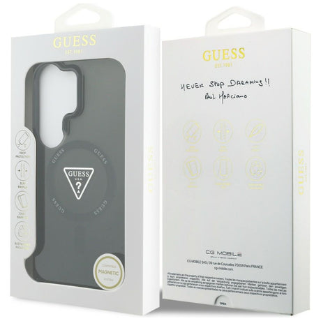 Husa de protectie Guess IML Gradient Triangle MagSafe (GUHMS26LHGTMLCGK) compatibil cu Samsung Galaxy S26 Ultra, Negru