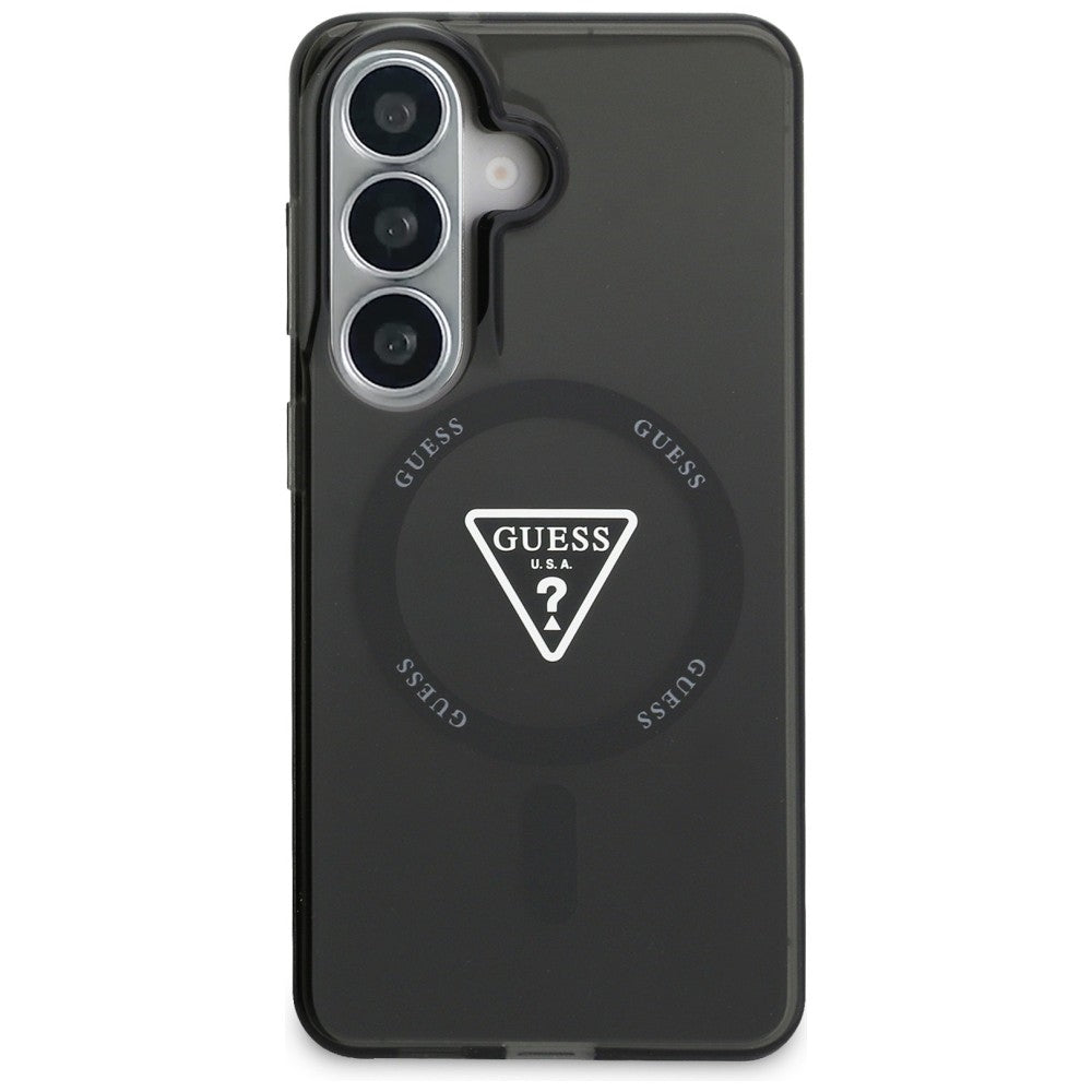 Husa de protectie Guess IML Gradient Triangle MagSafe (GUHMS26SHGTMLCGK) compatibil cu Samsung Galaxy S26, Negru