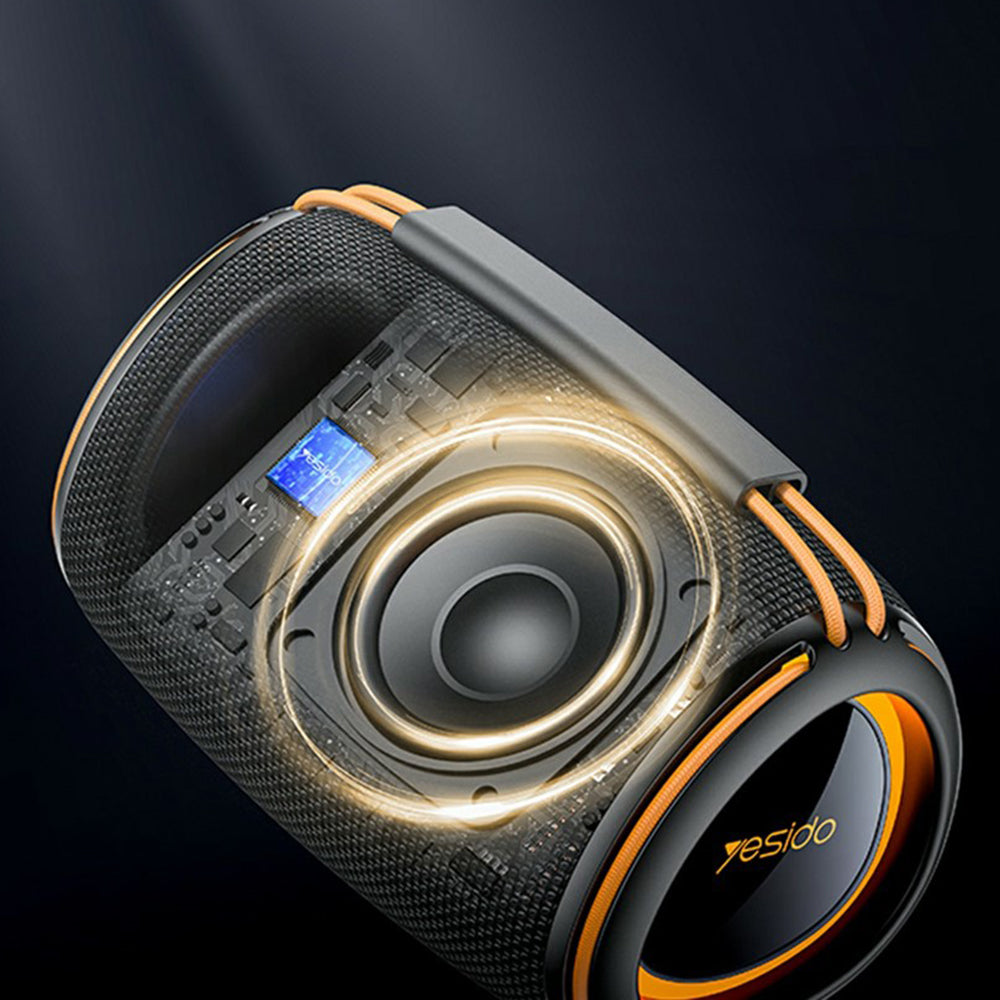 Casti Yesido Wireless Speaker (YSW39), Bluetooth 5.3, RGB Lighting, TWS, TF Card, USB, AUX, 1200mAh, 20W, Negru