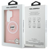 Husă Karl Lagerfeld IML Choupette Head on KL Repeated Logo MagSafe pentru Samsung Galaxy S26 Ultra, roz