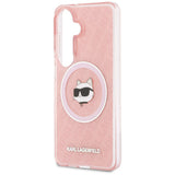 Husa de protectie Karl Lagerfeld IML Choupette Head on KL Repeated Logo MagSafe (KLHMS26SHMKBCHOP) compatibil cu Samsung Galaxy S26, Roz