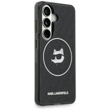 Husa de protectie Karl Lagerfeld IML Choupette Head on KL Repeated Logo MagSafe (KLHMS26SHMKBCHOK) compatibil cu Samsung Galaxy S26, Negru