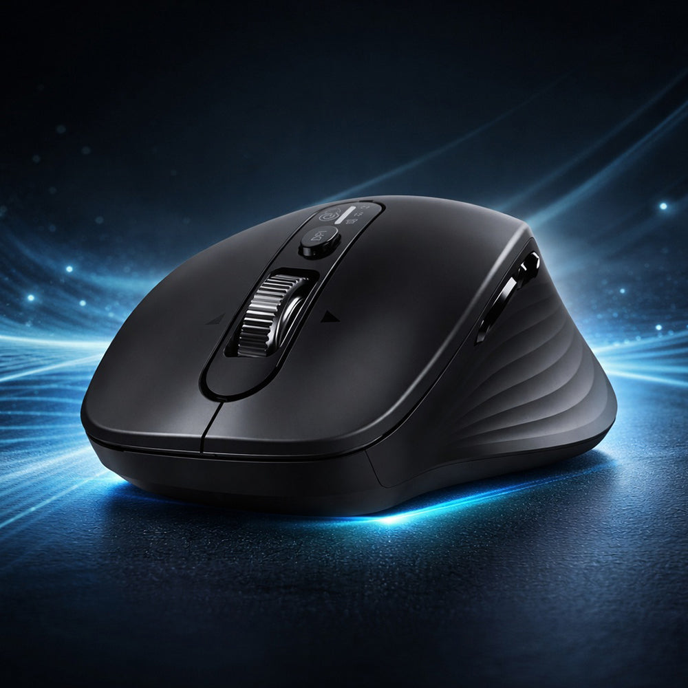 Tastatura/Mouse Ugreen Wireless Mouse M752 (75498B), Multi-mode, Bluetooth 5.4, 2.4Ghz, 4D Scroll Wheel, 1000-5000DPI, 2x AA Battery, Negru