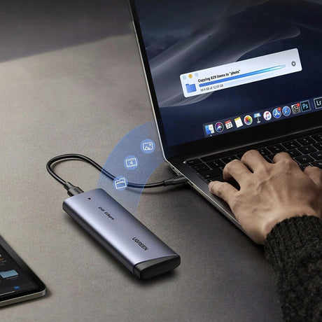 Stocare Ugreen Hard Drive Enclosure CM767 (55150), M.2 NVMe/SATA SSD, 20Gbps, 8TB, Gri