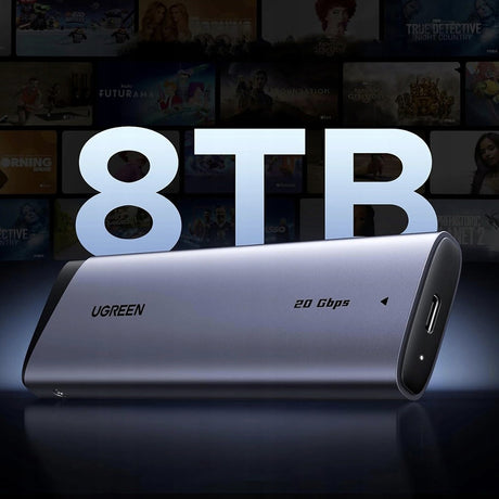 Stocare Ugreen Hard Drive Enclosure CM767 (55150), M.2 NVMe/SATA SSD, 20Gbps, 8TB, Gri