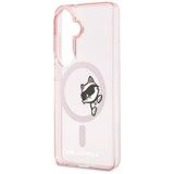 Husa de protectie Karl Lagerfeld IML Choupette Peekaboo Logo MagSafe (KLHMS26S6HCPSCP) compatibil cu Samsung Galaxy S26, Roz