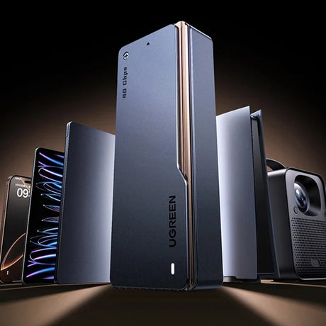 Stocare Ugreen Hard Drive Enclosure D703 (65727), M.2 NVMe/SSD, 40Gbps, 8TB, with Type-C Cable, Gri