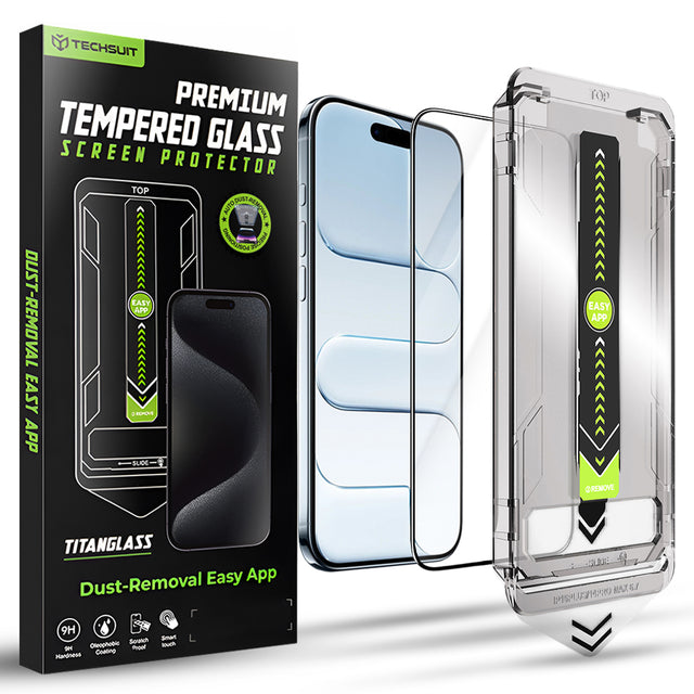 Folie de protectie Techsuit TitanGlass FullCover compatibil cu iPhone 17 Air, Negru