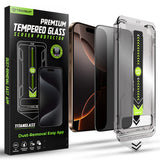 Folie de protectie Techsuit TitanGlass FullCover compatibil cu iPhone 16 Pro / iPhone 17, Privacy