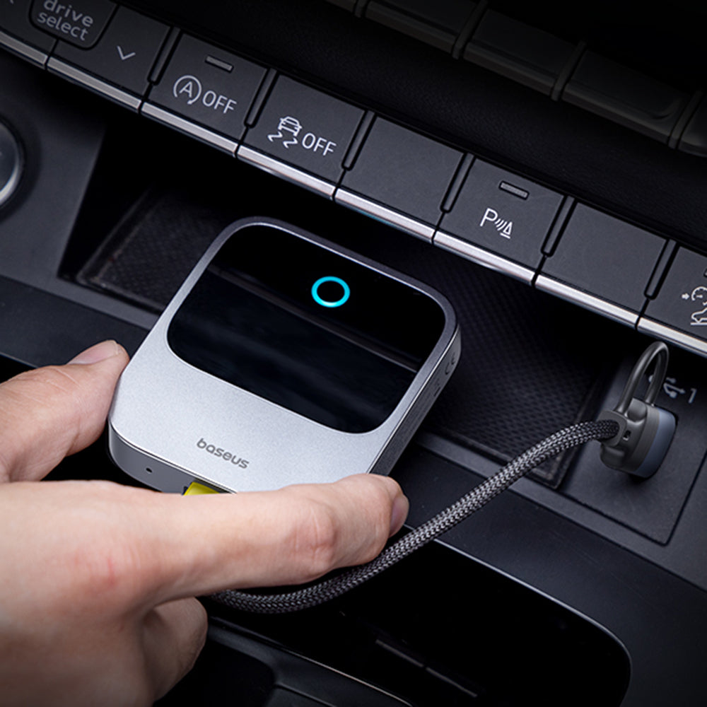 Gadget Baseus CarPlay Adapter Safe Journey Series (C10745100813-00), with USB-C to USB Cable, Bluetooth 5.0, Voice Control, Gri