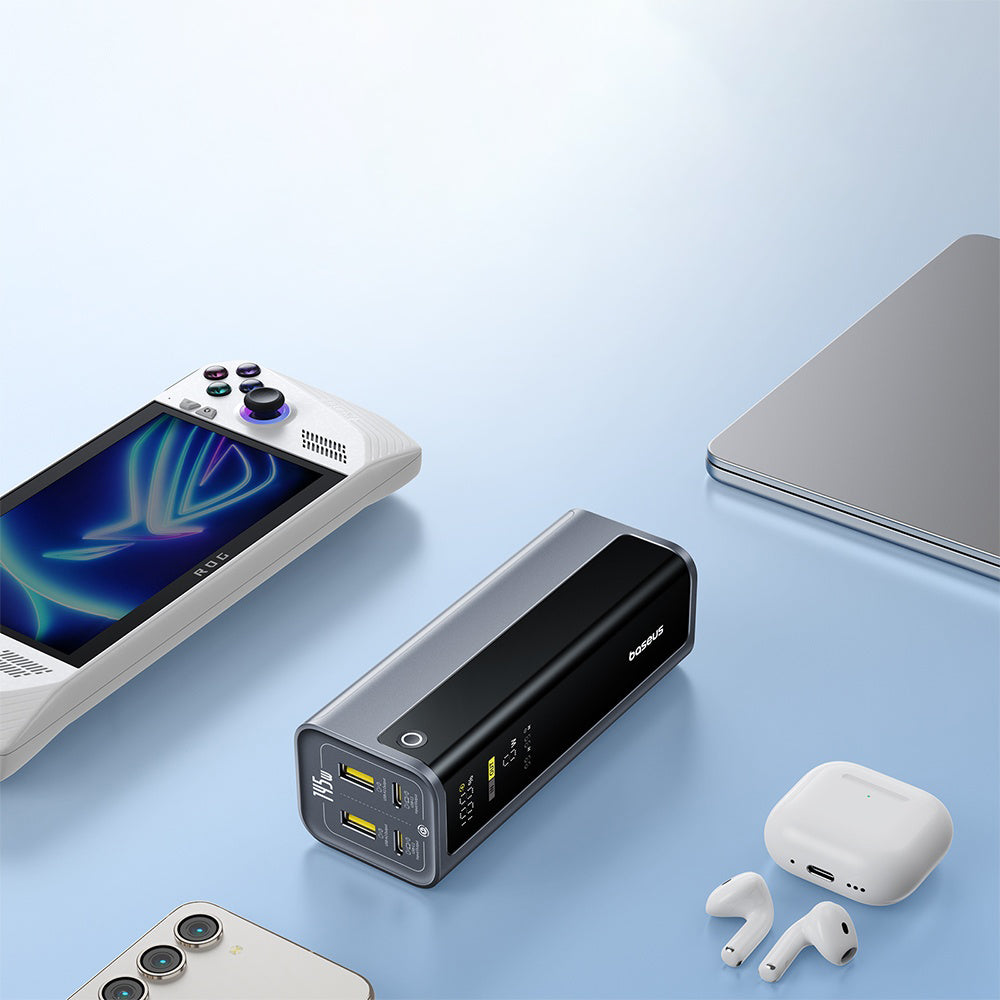 Baterie externa Baseus EnerGeek GP12 (P10082109813-00), 20800mAh, 2xUSB-C / 2xUSB, 145W, Gri