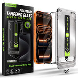 Folie de protectie Techsuit TitanGlass FullCover (set de 2) compatibil cu iPhone 17 Pro Max, Negru