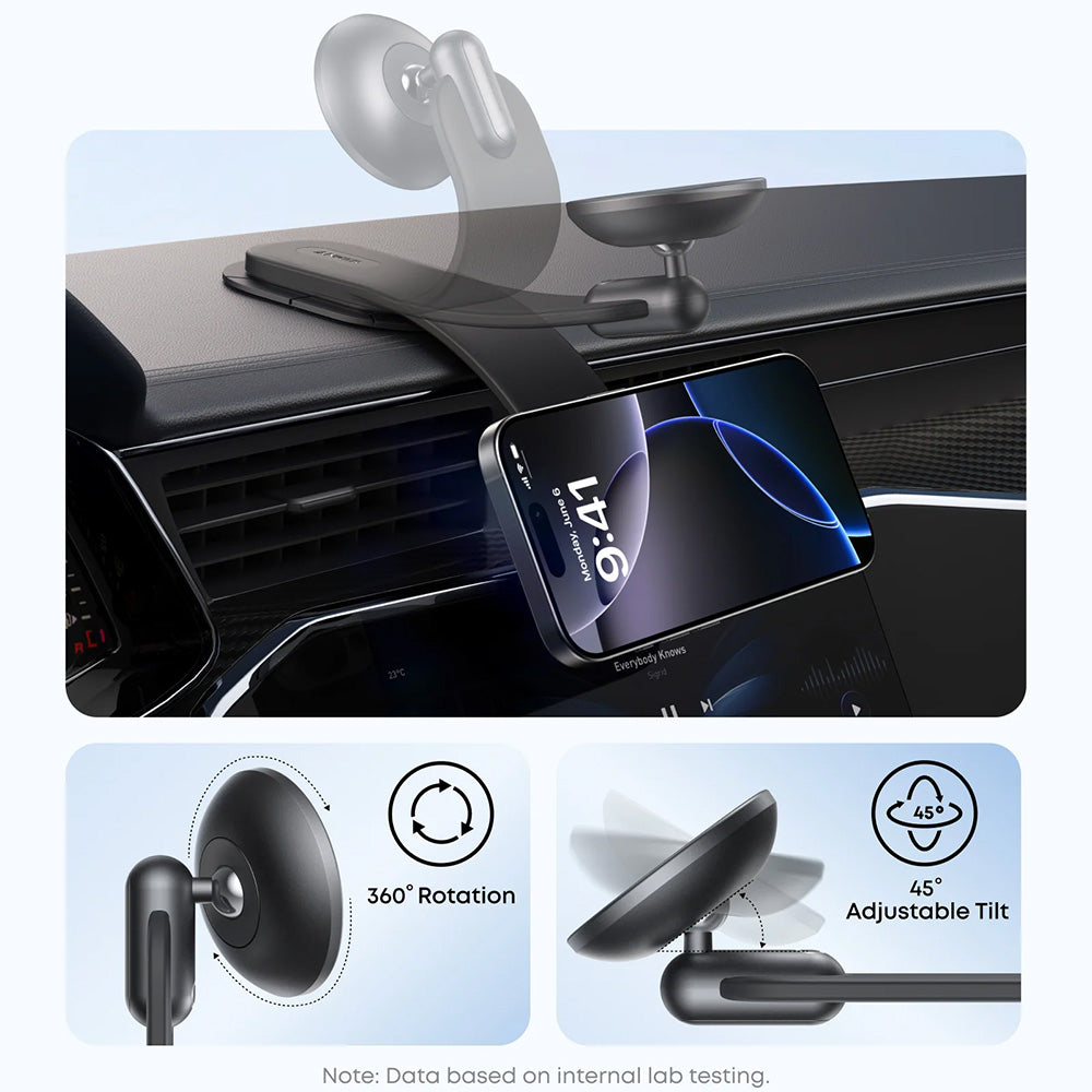 Suport Anker Nano Magnetic (A9110H11), Dashboards/Touchscreens, 3M Adhesive, 360°, Flexible, Universal, Negru