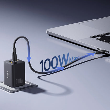 Incarcator Baseus (P10182102213-00), 2x Type-C + USB, 100W, Fast Charger, Alb