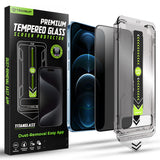 Folie de protectie Techsuit TitanGlass FullCover compatibil cu iPhone 12 Pro Max, Privacy