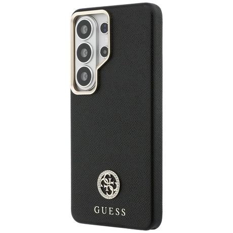 Husa de protectie Guess Rhinestone Round Logo MagSafe (GUHMS26LPGCRMDEK) compatibil cu Samsung Galaxy S26 Ultra, Negru