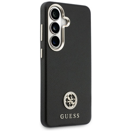 Husa de protectie Guess Rhinestone Round Logo MagSafe (GUHMS26SPGCRMDEK) compatibil cu Samsung Galaxy S26, Negru