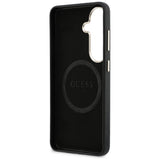 Husa de protectie Guess Rhinestone Round Logo MagSafe (GUHMS26SPGCRMDEK) compatibil cu Samsung Galaxy S26, Negru
