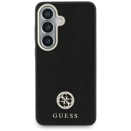 Husa de protectie Guess Rhinestone Round Logo MagSafe (GUHMS26SPGCRMDEK) compatibil cu Samsung Galaxy S26, Negru