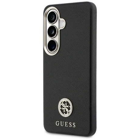 Husa de protectie Guess Rhinestone Round Logo MagSafe (GUHMS26SPGCRMDEK) compatibil cu Samsung Galaxy S26, Negru