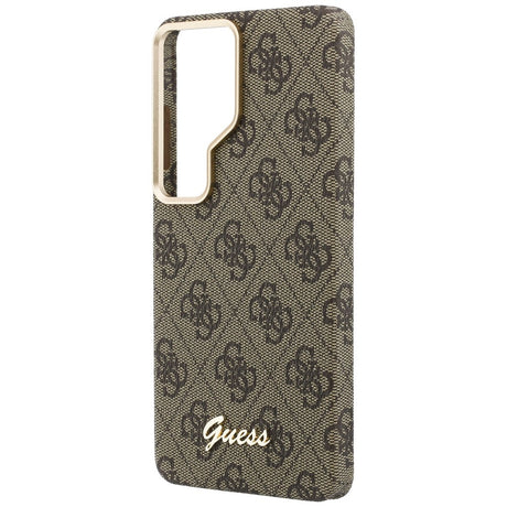 Husa de protectie Guess 4G Script MagSafe (GUHMS26L5P4FWMSW) compatibil cu Samsung Galaxy S26 Ultra, Maro